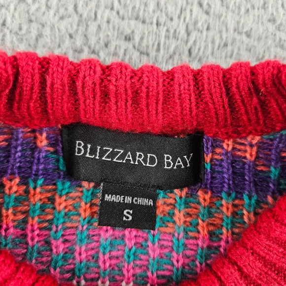 Blizzard Bay Ugly Chiristmad Sweater Small Pink Flamingo Fair Isle Holiday - Picture 7 of 15